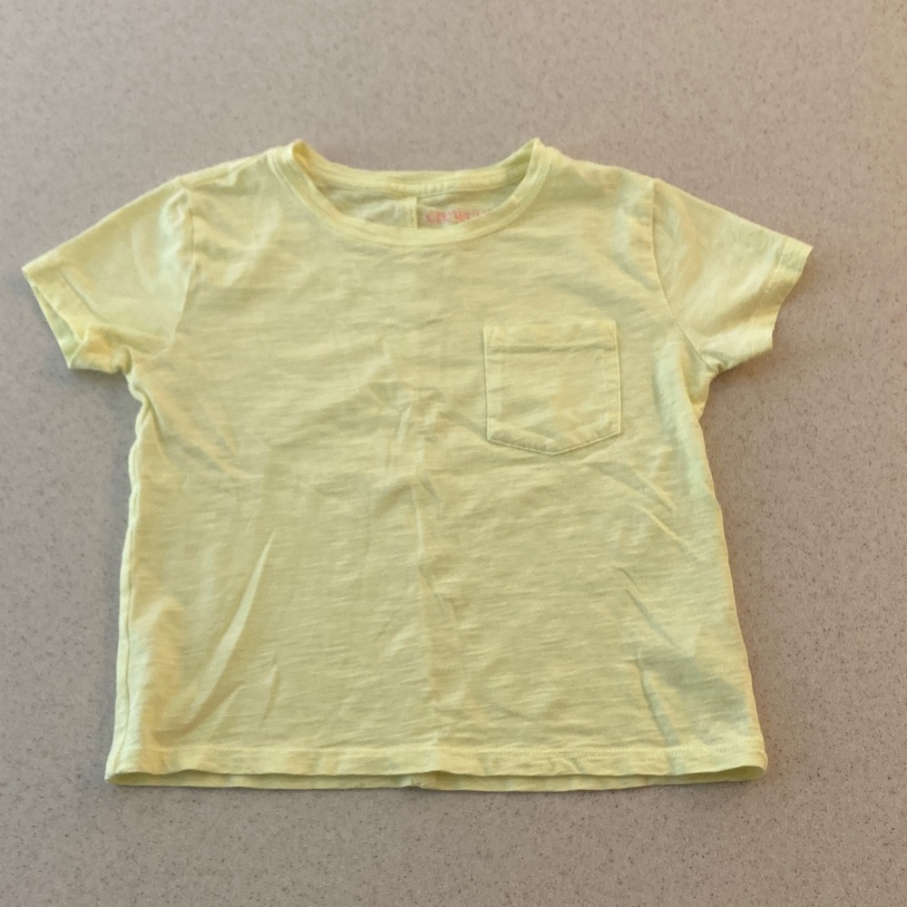 J. Crew Kids NWOT Soft Yellow Short Sleeve Tee Shirt Size Small 6/7